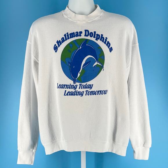 90s Shalimar Dolphins crewneck sweatshirt 1990s vintage - Picture 1 of 6
